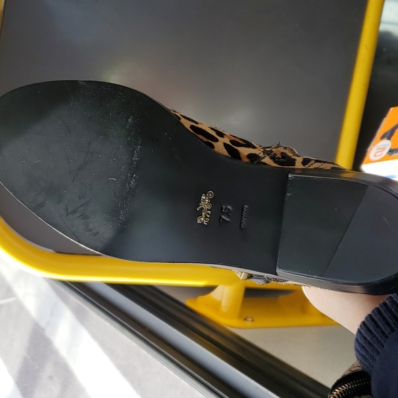 Coach Leopard Print Calf Hair Ankle Boots size 7.5 New with tags and box - Picture 3 of 4